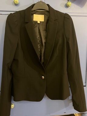 Banana Republic Black Classic Single-Button Blazer